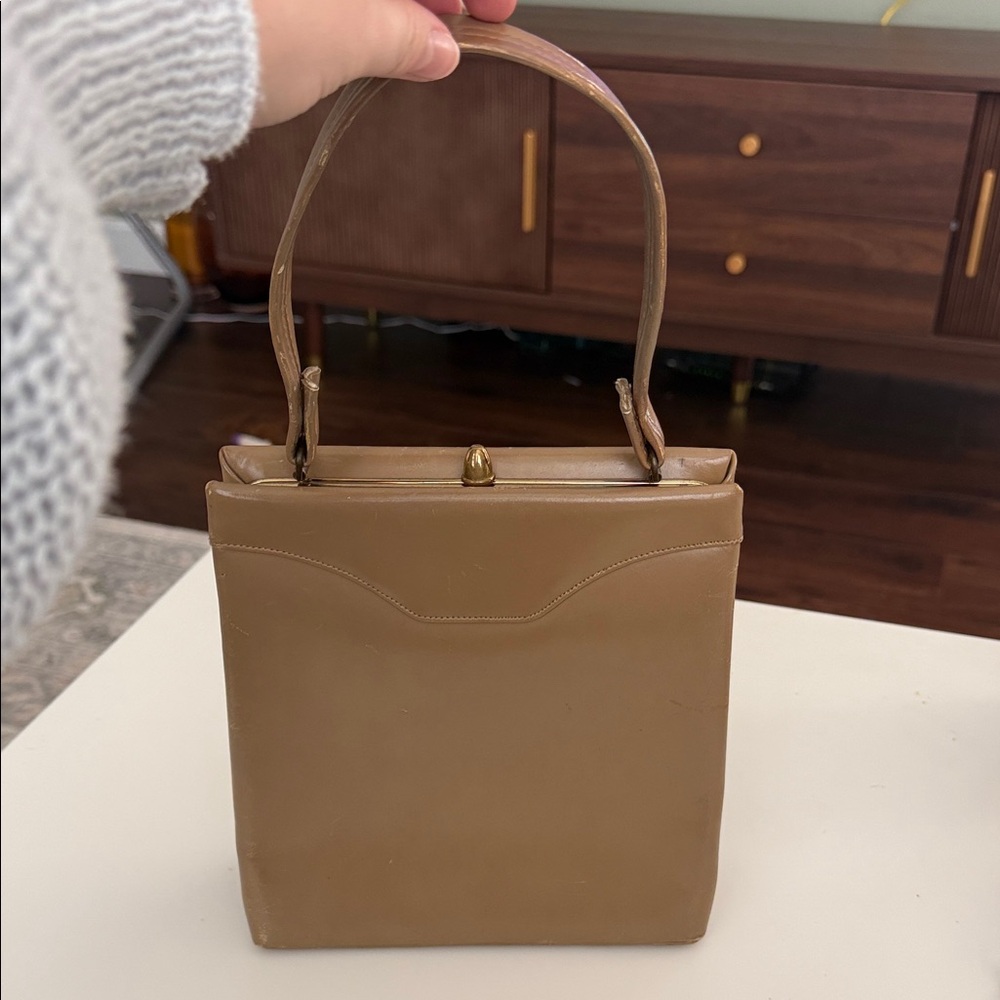 Vintage Tan Leather Handbag